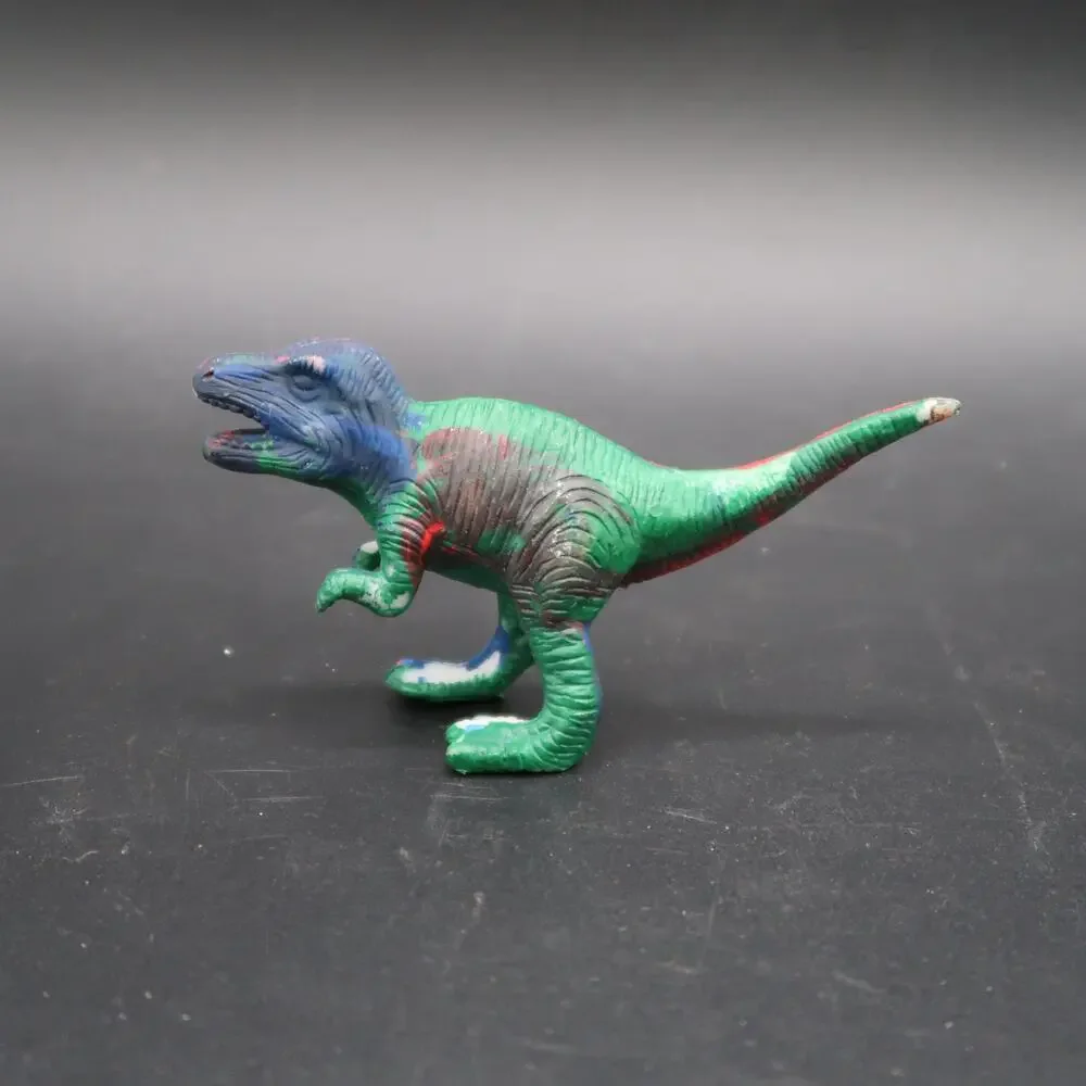 Dinosaur Toys Set of 6 Plastic Rubber Velociraptor Brontosaurus Chinasaur Vtg